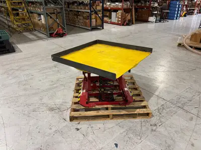 USED SOUTHWORTH 45X45 ERGONOMIC LIFT AND TURN TABLE PLATFORM, BACKSAVER