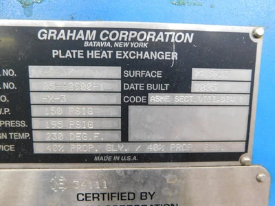 Used GRAHAM GP237 Heat Exchangers Ohio US | Equipment Recovery Corp. #1331014
