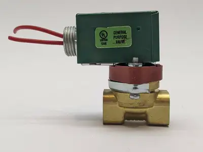 8210B020 | ASCO  Brass Solenoid Valve Normally Closed 1/4" NPT - Used