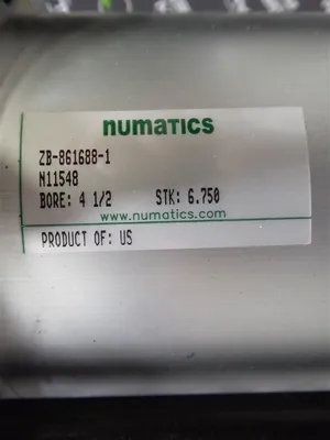 Numatics ZB-861688-1 Hydraulic Cylinder Assembly 4.5" Bore 6.75" Stroke Surplus
