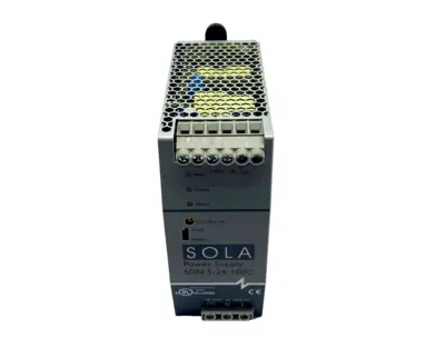SDN 5-24-100C | Sola  Power Supply 100-240VAC 2A In 24VDC 5A 120W Out - Used