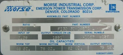 NEW MORSE FI30-30-145TC-L GEAR REDUCER 30:1 FI3030145TCL
