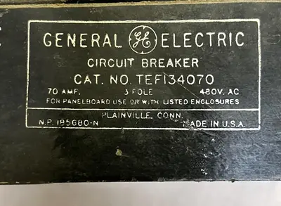 Used GE TEF134070 Miscellaneous Equipment (Electrical & Power) | Surplus Asset Holdings #1201551