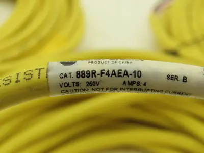 Allen Bradley 889R-F4AEA-10 Cord Connector Ser B 250V 4A 4-Pin Lot of 3