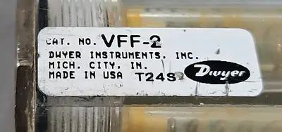 DWYER VFF-2 Flow Meter Loc5D35/9