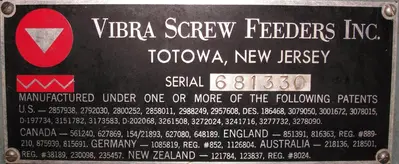 SPC5759  Feeder 2" Vibra Screw Inc. screw feeder CS