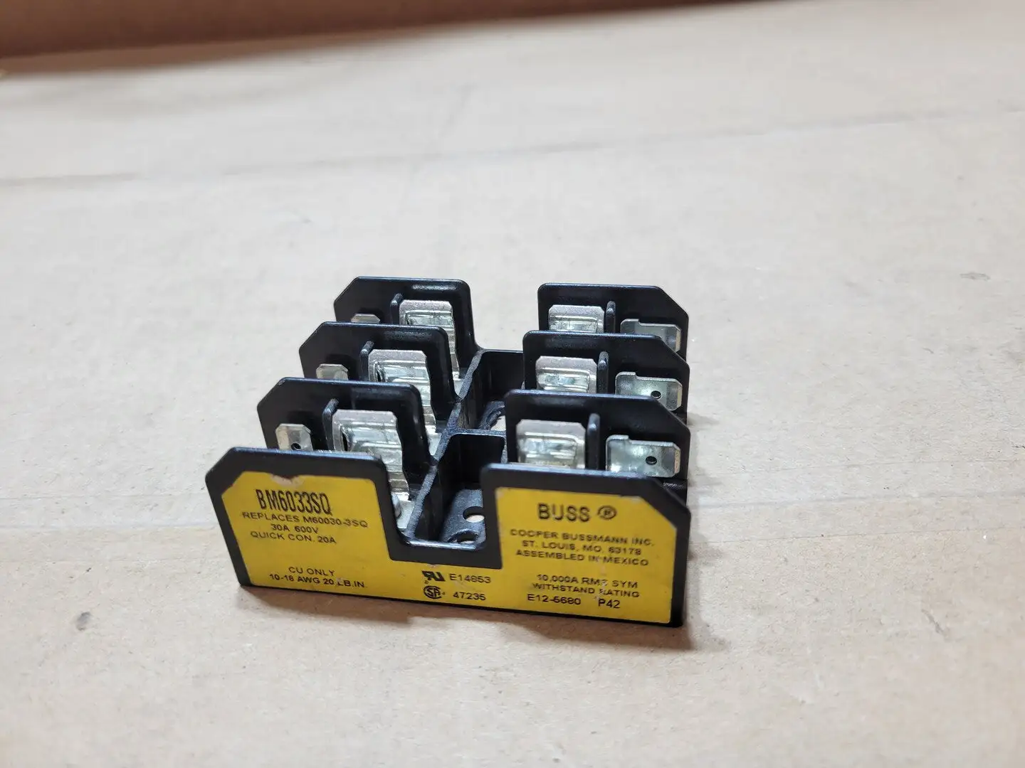 Used BUSSMANN BM6033SQ Fuse Accessories British Columbia CA | Lenmark #1489033
