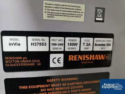 USED Renishaw Renishaw inVia Raman Microscope & Optical Table