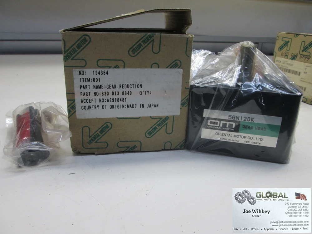 Oriental Motor 5GN120K 12MM Shaft 120:1 Ratio Gear Head