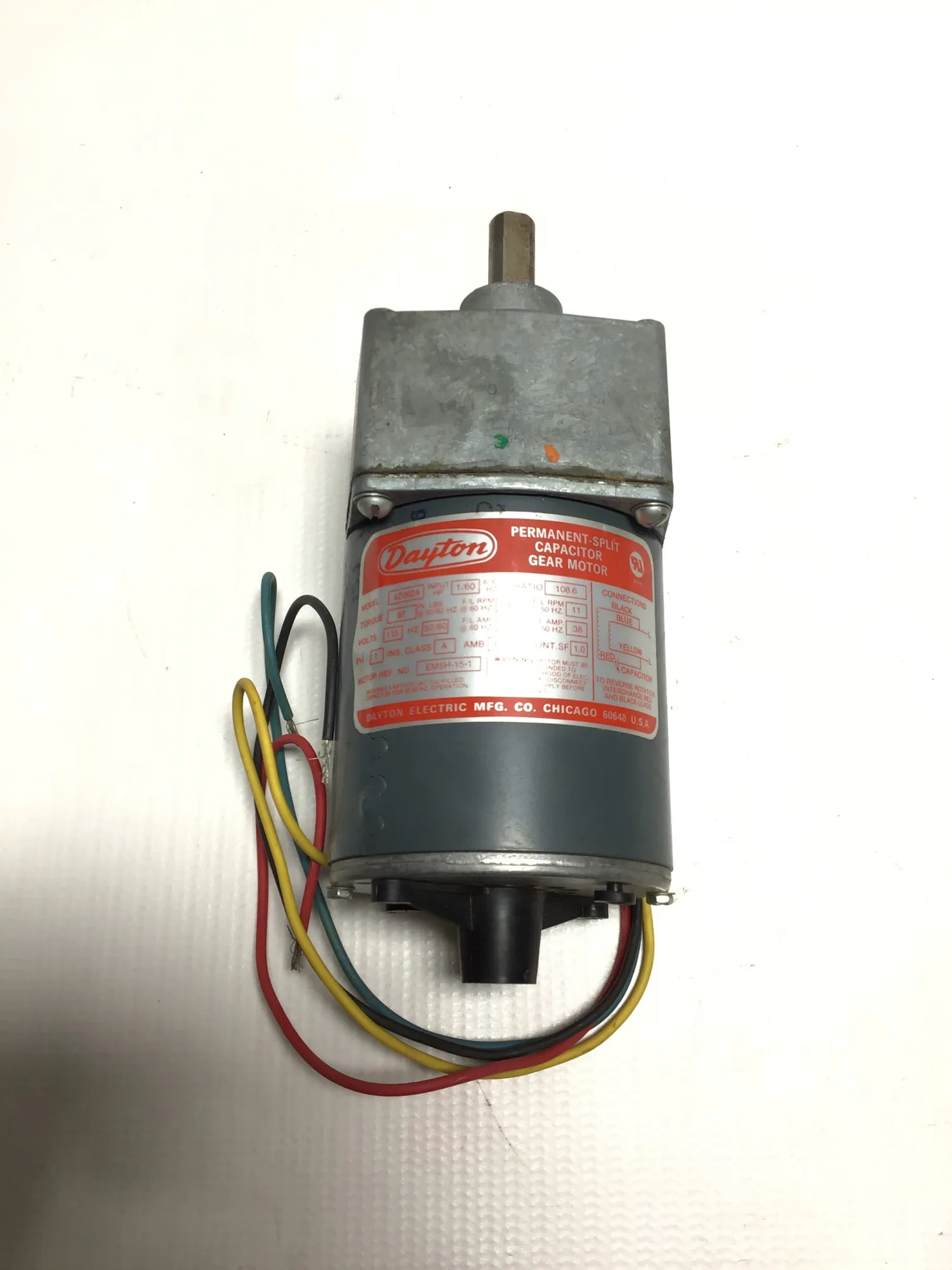 Dayton 4Z062A Gear Motor