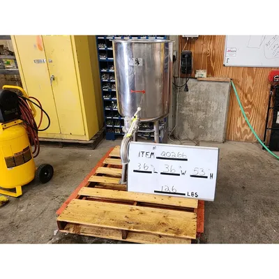 Used 25 Gallon Skerman Stainless Steel Vertical Mix Tank