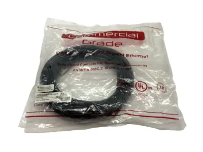 PC5PS-2392-75BK | Snagless Double-Ended RJ45 Connectors Patch Cordset 75' - New