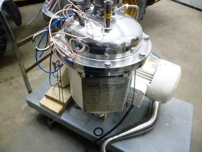Westfalia CSC 6-06-476 hydro-hermetic clarifier skid, 316L SS.