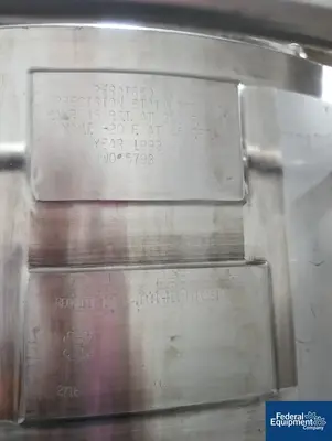 USED Precision 200 Liter Precision Stainless Reactor, 316L S/S, 45/100#