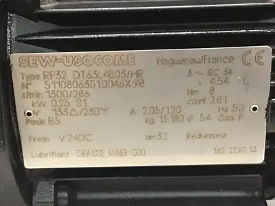 USED SEW EURODRIVE RF32DT63L4B03/HR