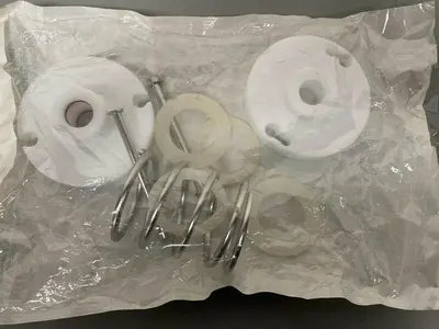 USED CUNO LENTICULAR CHROMATOGRAPHY COLUMN SET W/ SPRING, GASKETS, ETC