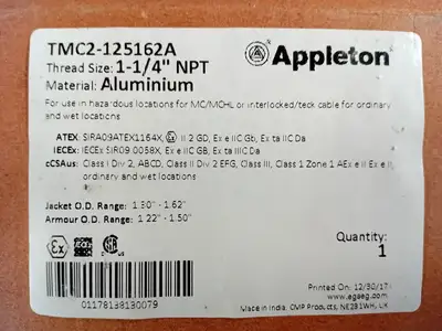 USED 2017 APPLETON TMC2-125162A