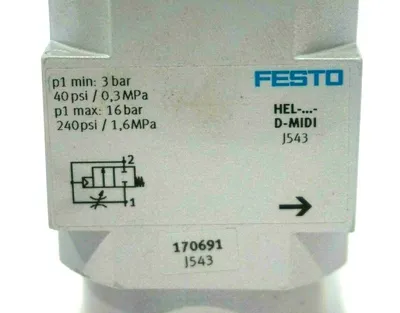 NEW FESTO HEL-D-MIDI ON/OFF VALVE 170691 HELDMIDI
