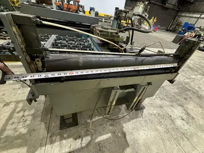 36"W X 24" PRESS EQUIPMENT AIR GRIP FEEDER W/ STRAIGHTENER & ROLL 1998 : STOCK #21953