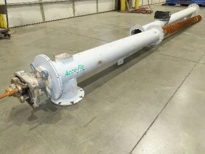 Dynamic Air Accu-Flo 495 7"x 16' Screw Feeder Bulk Conveyor Auger  -No Drive-