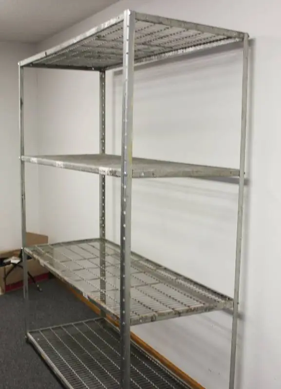 Stainless Steel Commercial 4 Tiers Shelving 75" High X 59" Wide X 12,5" Deep