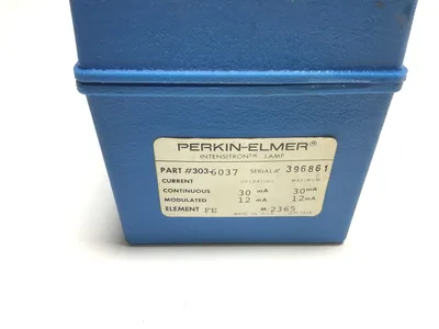 Perkin Elmer 303-6037 Intensitron Hollow Cathode Lamp 30Ma