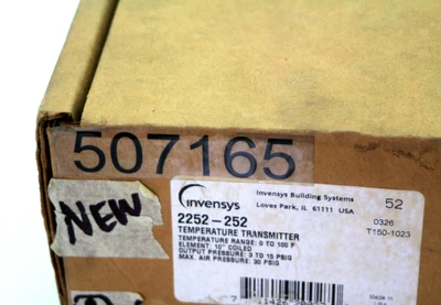 New | in-Stock Invensys 2252-252 Sensors California US | Davliegogo LLC #1706538