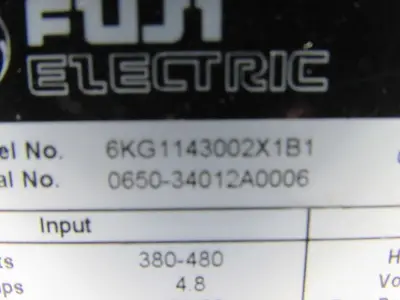 Ge Fuji 6KG1143002X1B1 2HP AC Drive AF-300G11 3PH 380/480 50/60Hz 4.8A