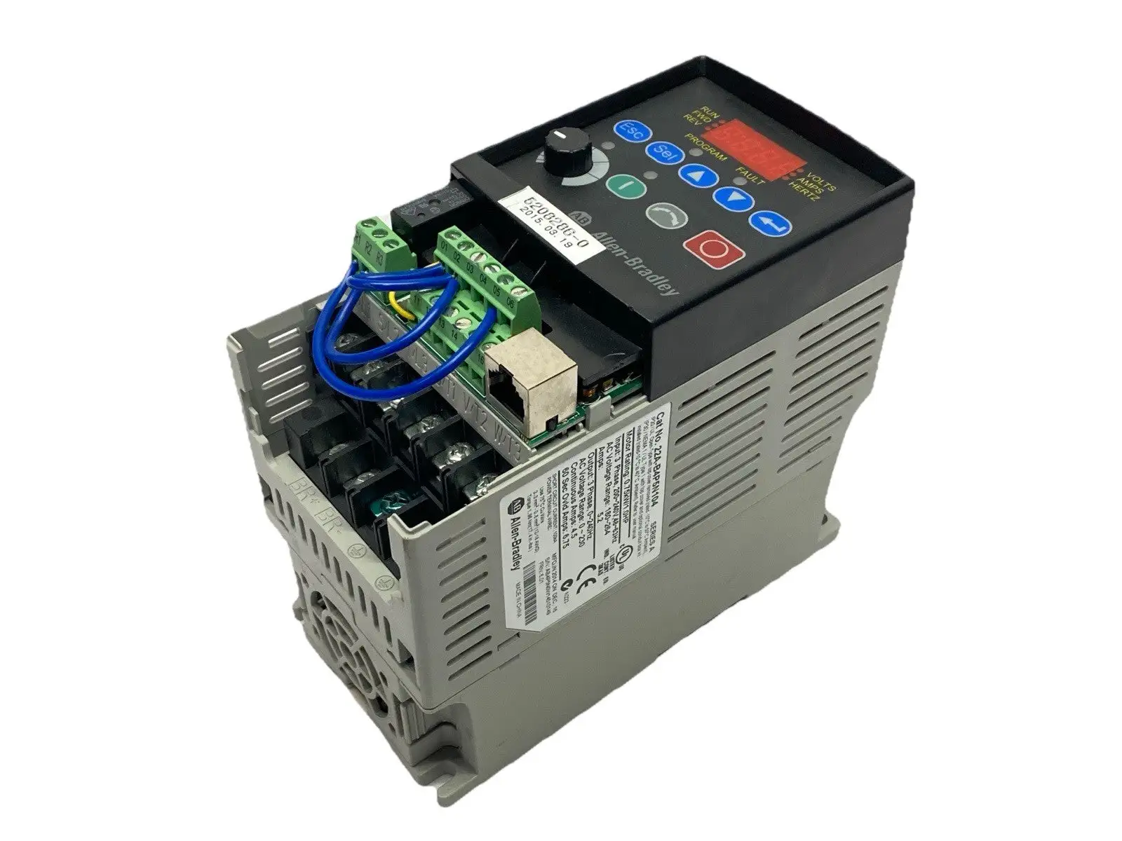 USED ALLEN-BRADLEY SER A POWERFLEX AC DRIVE 4-0.75KW 1HP