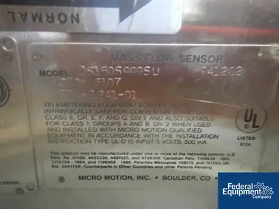 USED Micro Motion Micro Motion Flow Meter, Model DS 150, S/S