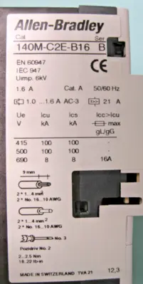USED Allen-Bradley 140M-C2E-B16