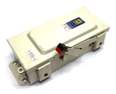 USED SCHNEIDER ELECTRIC SQUARE D SAFETY SWITCH, HEAVY DUTY, FUSIBLE, 30A 3-POLE 20HP