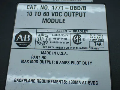 Used ALLENBRADLEY 1771OBD/B PLC Input & Output Ohio US | HGR 24 #879750