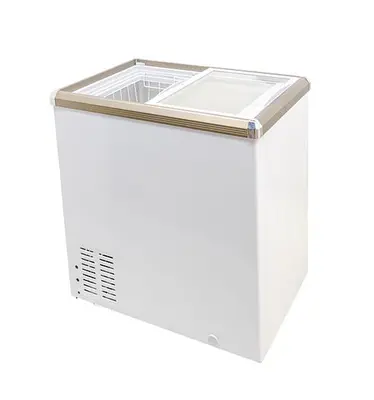 29″ Ice Cream Display Chest Freezer with Flat Glass Top, 5.3 cu.ft. Capacity – 110 V - SEE VIDEO