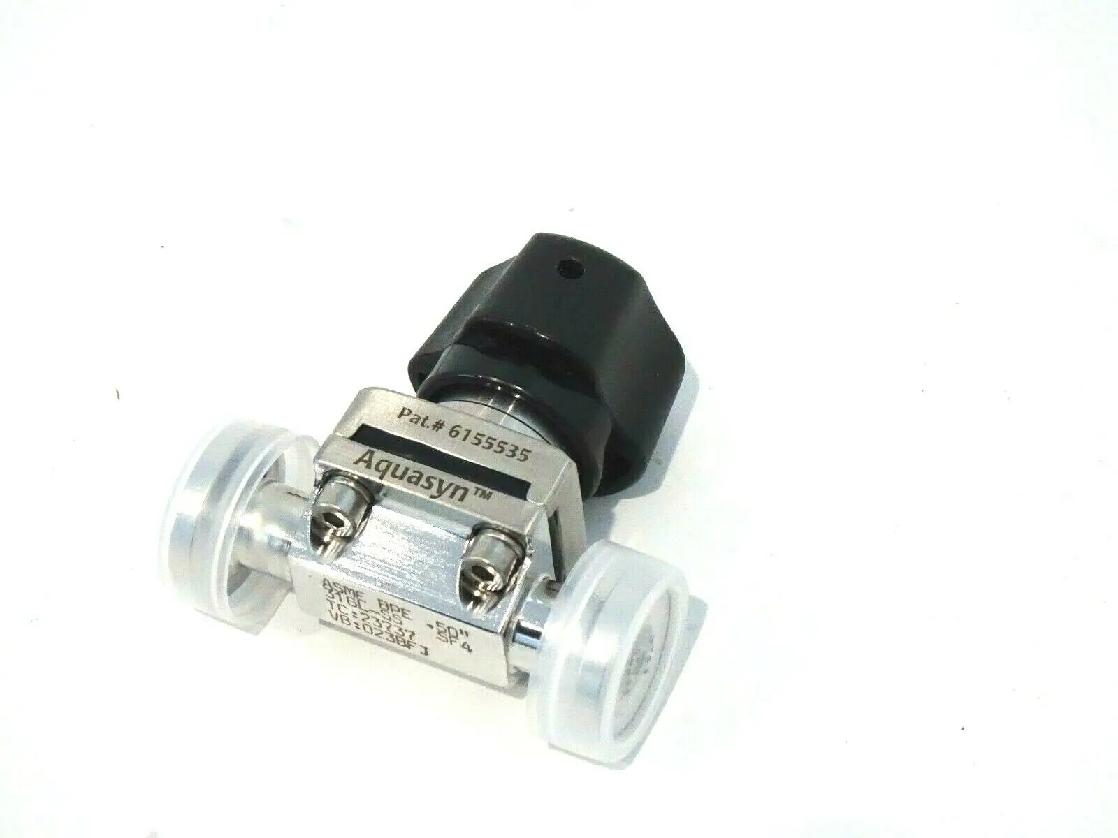 NEW AQUASYN 316L-SS 2-WAY DIAPHRAGM VALVE .50" 316LSS