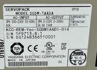 USED YASKAWA ELECTRIC SGDM-1AADA SERVOPACK DRIVE SGDM1AADA