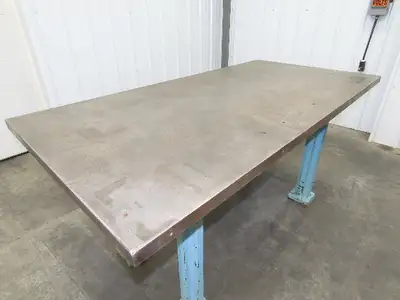 Vintage Precision Steel Welding Layout Table 72x36" Cast Iron 1-1/2" Thick Top