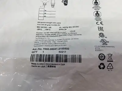 New | in-Stock Murrelektronik Single Ended M8 female 0° A-cod. Cable Cable & Wire Michigan US | Maverick Industrial Sales #1392796