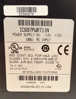 NEW GE FANUC IC697PWR711N POWER SUPPLY ADAPTER PROGRAMMABLE CONTROLLER