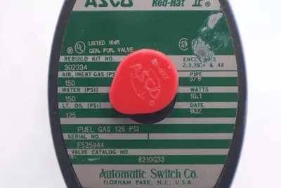 Asco Red-Hat 8210G33 Solenoid Valve 3/8 12VDC STOCK K-2789