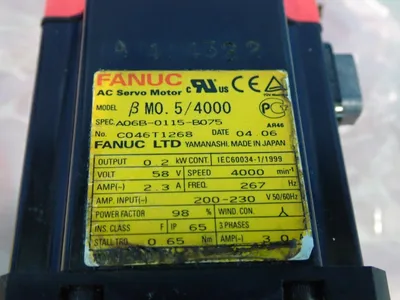 Used FANUC A06B0115B075 Servo Motors | HGR 24 #730769