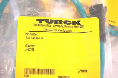 6 NEW TURCK RJ45RJ45441-05.M CABLE U-33308 RJ45RJ4544105M U33308