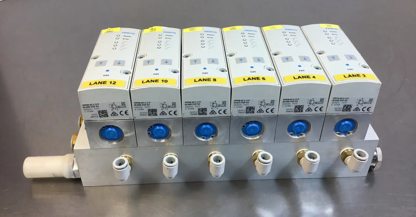 FESTO 6) VPPM-6F-L-1-F-0L10H-V1P-S1 Proportional Control Valve Manifold 6B