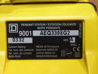 USED SQUARE D 9001-AEQ3398G2