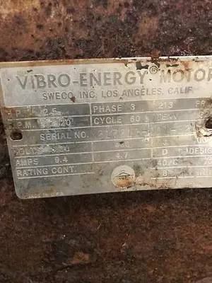 Sweco 60 inch Vibro-energy Separator
