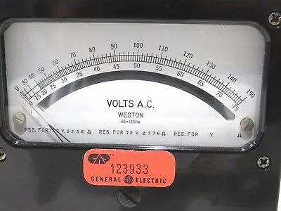 USED WESTON-GENERAL ELECTRIC ACV-001 VOLTAGE METER ACV001