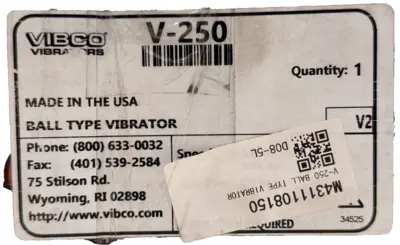 New | in-Stock Vibco V-250 Vibratory Feeders Michigan US | SB Industrial Supply #1210497