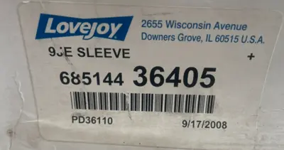 NEW LOVEJOY 68514436405 9JE SLEEVE
