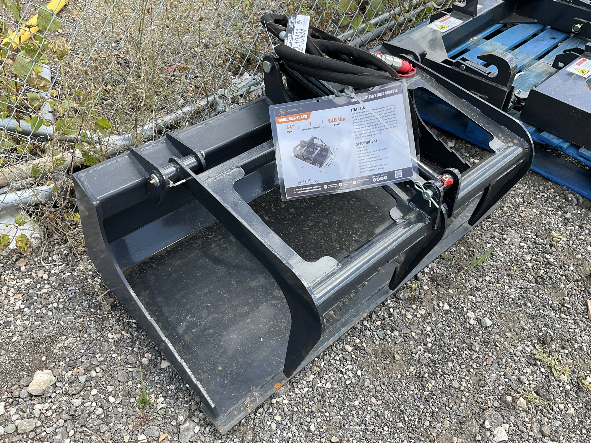 Used WOLVERINE MSG-11-44W MINI SKID STEER STUMP GRAPPLE Root Grapples Michigan US | Miedema Asset Management Group #1324193