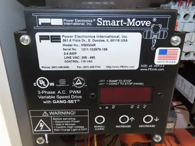 Saturn 4 Ton Bridge Crane Drive Tractor 8000Lb 460V 3PH VFD Variable Speed Drive